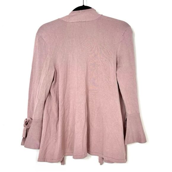 Alfani Pink Bell Tie-Sleeve Open Cardigan - Picture 6 of 7